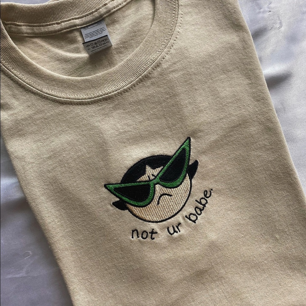 Trendy Cute Girl Inspired Girl Not Ur Babe y2k Embroidered Long Sleeve T-shirt